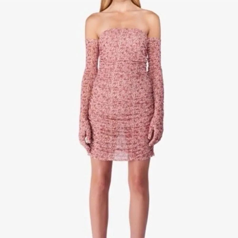NWOT Miscreants London x Revolve Pink Floral Cupid Mini Dress US 8
